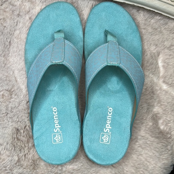 Spenco | Aqua Sea Cheetah-Accent Hampton Flip-Flop - Picture 6 of 15